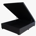 Ver imagem 4 de Cama Base Box Baú Casal Super Confort Sintético Preto + Colchão Casal Super Confort D33 28x138x188