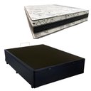 Ver imagem 2 de Cama Base Box Baú Casal Super Confort Sintético Preto + Colchão Casal Super Confort D33 28x138x188