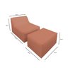 Chaise Tiktok Sofá Cama 2 Lugares com Puff Terracota para Redes Sociais Bz Home Decor - 7