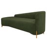 Divã Recamier Orgânico França 180cm Lado Esq Pés Madeira Linho Verde - 4