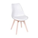 Ver imagem 3 de Conjunto Mesa Eames Eiffel Redonda Vidro 90cm + 4 Cadeiras Saarinen Wood - Branca