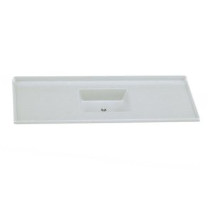 Pia Sintética Standard Granitada 150x55cm Cinza Claro Rorato