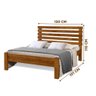 Cama De Casal Madeira Maciça Castanho Stella Shop Jm - 4