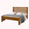Cama De Casal Madeira Maciça Castanho Stella Shop Jm - 2