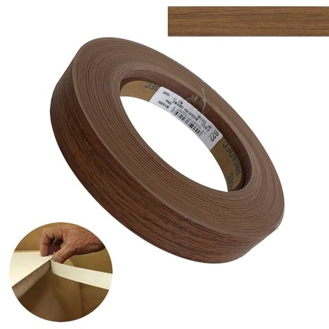Fita de Borda Pvc Nogueira Caiena 22mm X 300m Proadec