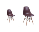 Ver imagem 3 de Kit 10 Cadeiras Charles Eames Eiffel Marron Base Madeira Sala Cozinha Jantar - Bering