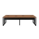 Ver imagem 4 de Mesa de Escritório Plataforma 4 Pessoas 2,70m Nog. Pés Metal Cor:nogal com Preto