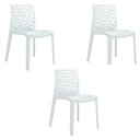 Ver imagem 1 de Cadeira Sala de Jantar Kit 3 Gruvyer Branco R02 - D'rossi