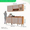 Ver imagem 5 de Cozinha Compacta 4 Peças 9 Portas 2 Gavetas Paris Sallêto Móveis