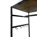 Ver imagem 7 de Conjunto Kit Industrial Guarda Roupas Closet e Gaveteiro Ferro Cor Preta Madeira Cor Nogueira