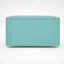 Ver imagem 6 de Kit Namoradeira + 4 Poltronas Decorativas para Sala Mila Suede Cores Pé de Plastico Cromado