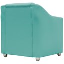 Ver imagem 2 de Kit Namoradeira + 4 Poltronas Decorativas para Sala Mila Suede Cores Pé de Plastico Cromado