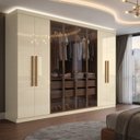Ver mais imagens de Guarda-Roupa Casal 8 Portas com 4 Portas Reflecta com LED Paris