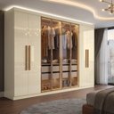 Ver imagem 7 de Guarda-Roupa Casal 8 Portas com 4 Portas Reflecta com LED Paris