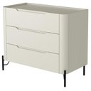 Ver imagem 4 de Cômoda para Quarto Closet Orgânica 3 Gavetas Pés Industrial Preto Bliss I03 Luna - Lyam Decor
