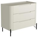 Ver imagem 1 de Cômoda para Quarto Closet Orgânica 3 Gavetas Pés Industrial Preto Bliss I03 Luna - Lyam Decor