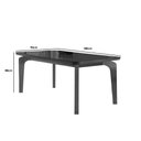 Ver imagem 6 de Conjunto: Mesa Sala Jantar Londrina C/ Tampo Madeirado C/ Vidro Canto Curvo 180x90cm e 6 Cadeiras