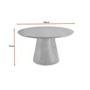 Ver imagem 3 de Mesa de Jantar Redonda 140cm Mogny Madeira Maciça Castanho Claro - Sallar Home