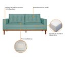 Ver imagem 5 de Sofá 2 Lugares Dubai Suede Azul Tiffany - ADJ Decor