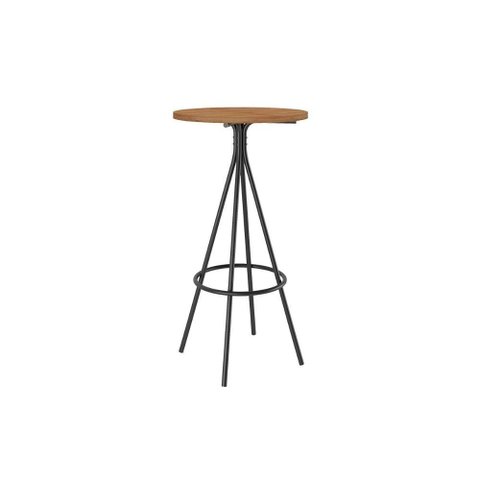Mesa Jantar 1575 Madeirado/Aço 60cm Preto/Freijo Carraro