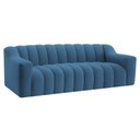 Ver imagem 1 de Sofá 2 Lugares Luxo Recepção Escritorio Sala Elegance 180cm Linho Azul Royal