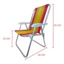 Ver imagem 4 de Cadeira de Praia Alta Nylon Encosto Alto Aluminio Ronchetti
