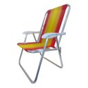 Ver imagem 1 de Cadeira de Praia Alta Nylon Encosto Alto Aluminio Ronchetti