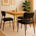 Ver imagem 2 de Cadeira Lilly Courino Preto - Sallar Home