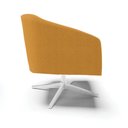 Ver imagem 2 de Poltrona Decorativa Base Giratória Cromada Stella Bouclê Mostarda D03 - D'Rossi