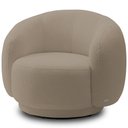 Ver imagem 1 de Poltrona Giratória Orgânica para Sala Living Elodie M05 Bouclê Bege - Lyam Decor