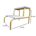 Ver imagem 2 de Escada Escadinha 2 Degraus para Maca e Depilação Medcombo Escada Clínica 02 Degraus Inox Piso em Mdf