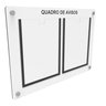 Quadro de Avisos Mdf C/2 Displays Verticais A4 Acrílico - 2