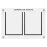 Quadro de Avisos Mdf C/2 Displays Verticais A4 Acrílico - 6