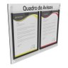 Quadro de Avisos Mdf C/2 Displays Verticais A4 Acrílico - 3