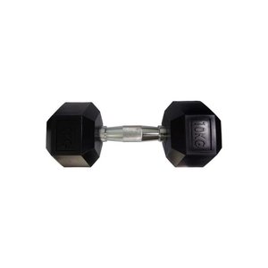 Halteres Sextavado Injetado com Pegada Cromada 10,0kg