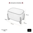Ver imagem 2 de Puff Curvo Pé de Madeira Decorativo para Sala Orgânico Confortável e Reforçado Bouclé Fluffy