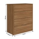 Ver imagem 4 de Cômoda Alia Quarto com 4 Gavetas
