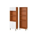 Ver imagem 3 de Paneleiro Torre Quente 4 Portas 2 Nichos P/ Forno-microondas Clara - Cinamomo/branco Aramóveis