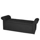 Ver imagem 2 de Recamier Baú Viena Casal 140 Cm Suede Preto - MV Estofados Shop
