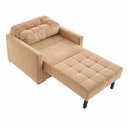 Ver imagem 2 de Sofá Cama 100cm Murilo Uno Pés Madeira Veludo