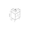 Ver imagem 3 de Mesa de Cabeceira 1 Gaveta Re001 Placa e Ponto Branco/mel