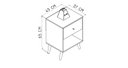 Ver imagem 3 de Mesa de Cabeceira 1 Gaveta Re001 Placa e Ponto Branco/mel