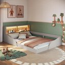 Ver imagem 1 de Cama Montessoriana Casal Infantil com Protetor e Iluminação LED CL1140 Lille