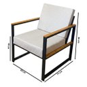 Ver imagem 6 de Kit 02 Poltronas Cadeiras Decorativa em Aço Carbono Norah