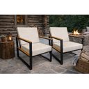 Ver imagem 4 de Kit 02 Poltronas Cadeiras  Decorativa em Aço Carbono Norah