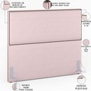 Ver imagem 4 de Cabeceira Cama Box Casal Com Tachas 140 cm Vicenza L02 Suede Rosê - Lyam Decor