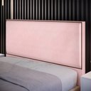 Ver imagem 2 de Cabeceira Cama Box Casal Com Tachas 140 cm Vicenza L02 Suede Rosê - Lyam Decor
