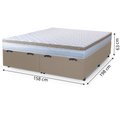 Ver imagem 4 de Cama Box Baú Casal Queen Colchão com Molas Ensacadas 158x198x63cm Dunas Branco/bege Hellen