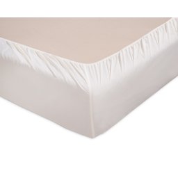 Jogo Lençol Casal Padrão 400 Fios Veneza Branco com Caki 4pç - 5