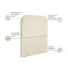 Cabeceira Estofada Solteiro Alana 90cm Suede Bege - 3